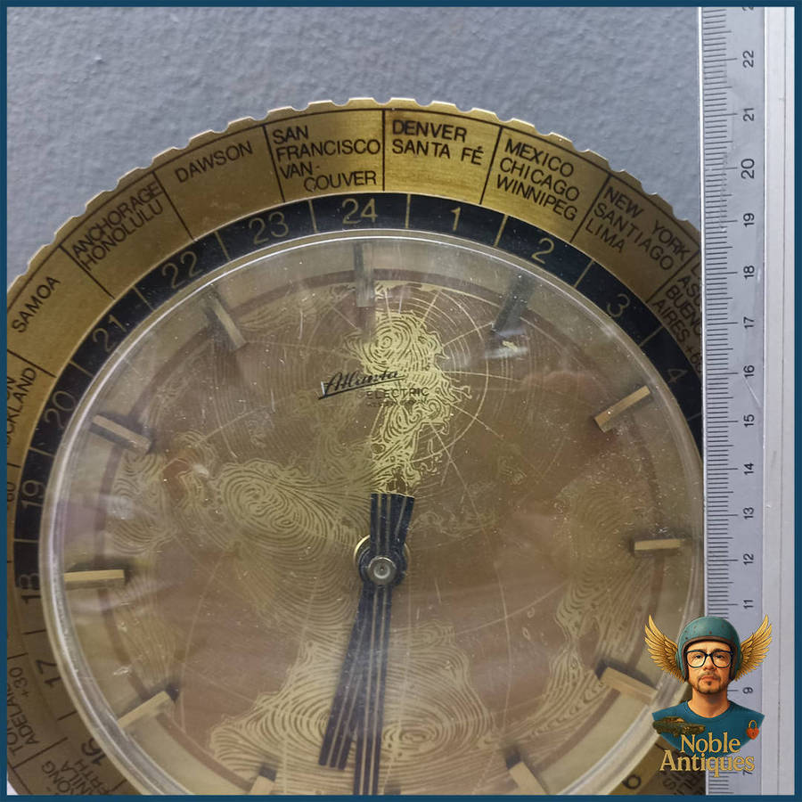 Vintage Brass World Timer Clock