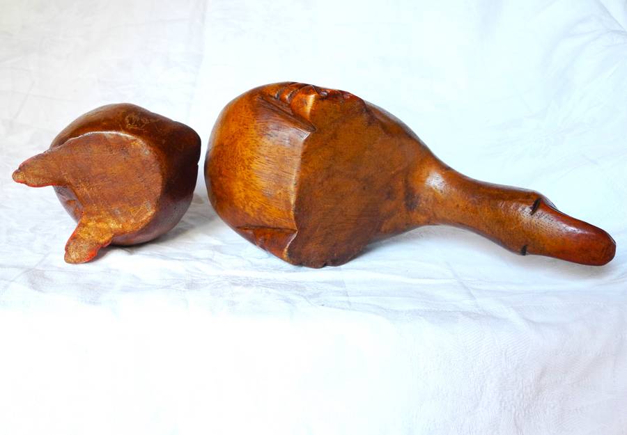 Vintage Carved Wooden Ducks