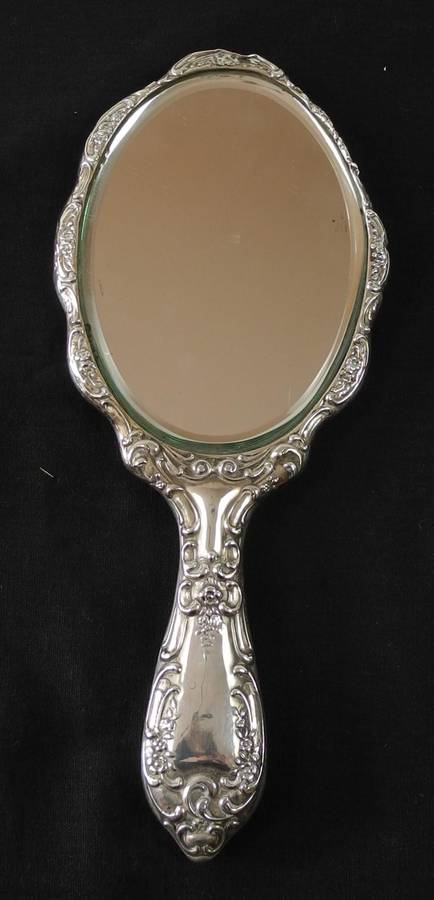 Antique Hallmarked Sterling Silver 3-Piece Hand Mirror and Brush Set