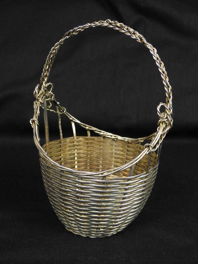 Ornate Silver Plated Wire Basket