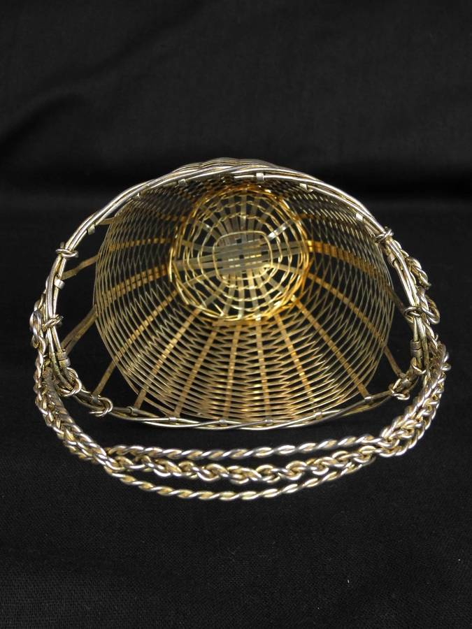Ornate Silver Plated Wire Basket