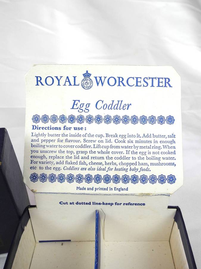 Royal Worcester Porcelain Egg Coddler Set