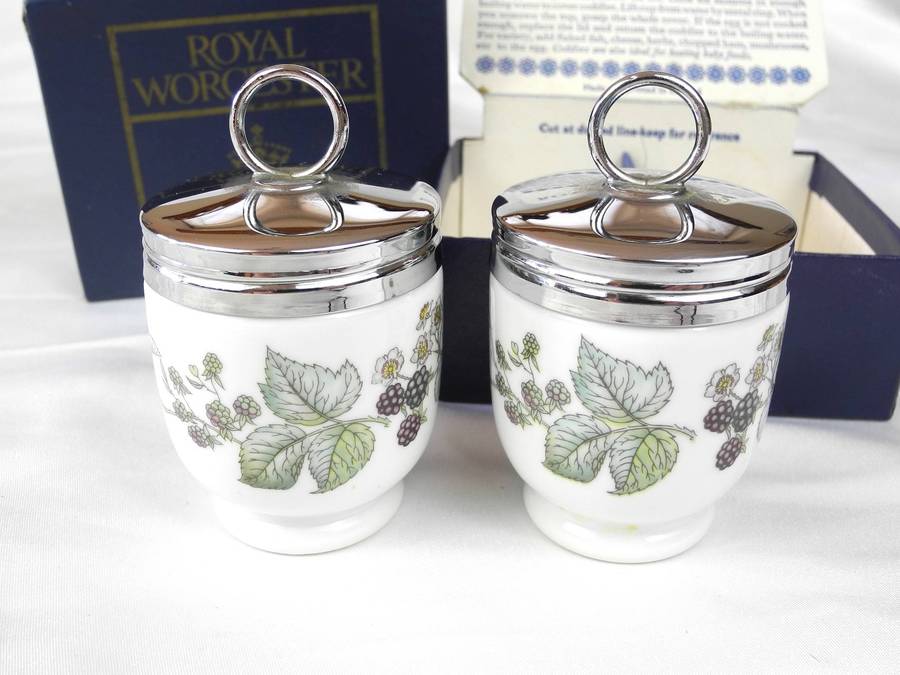 Royal Worcester Porcelain Egg Coddler Set