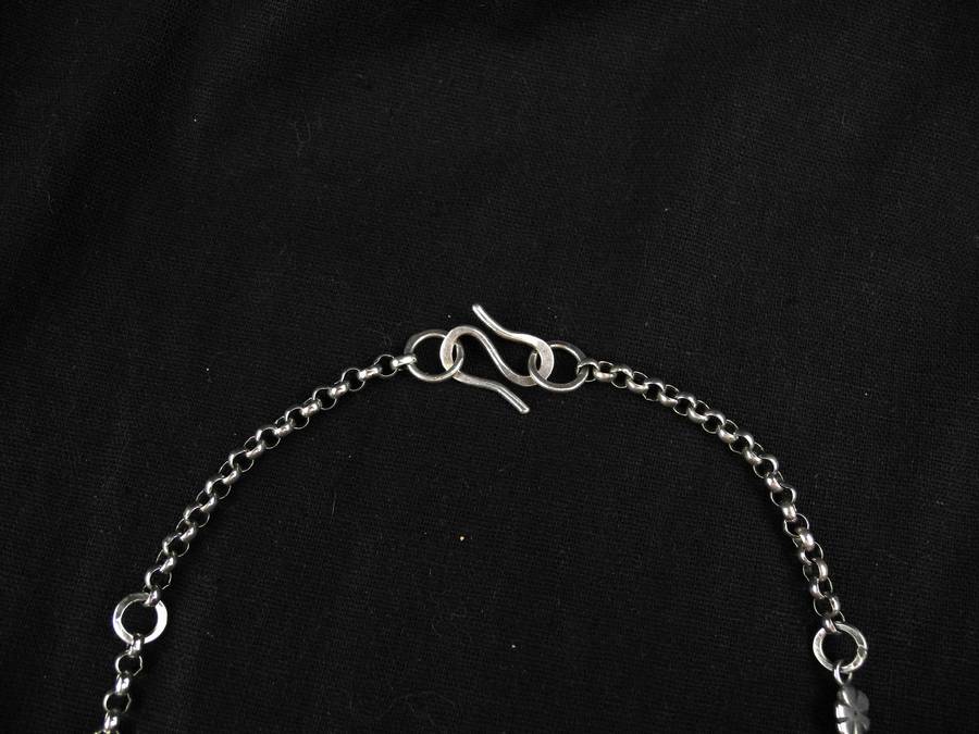 Vintage .925 Sterling Silver Chain Necklace with Floral Accents (32.9g)
