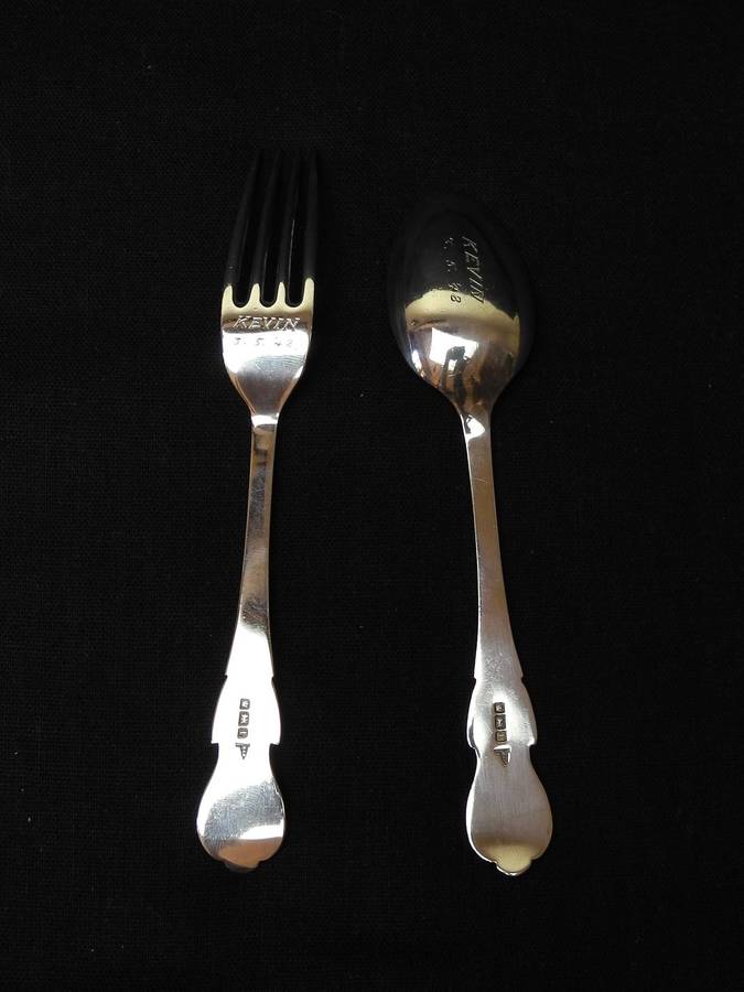 Antique Hallmarked Sterling Silver Christening Set by Walker and Hall, Sheffield 1911/12 (51.7g)