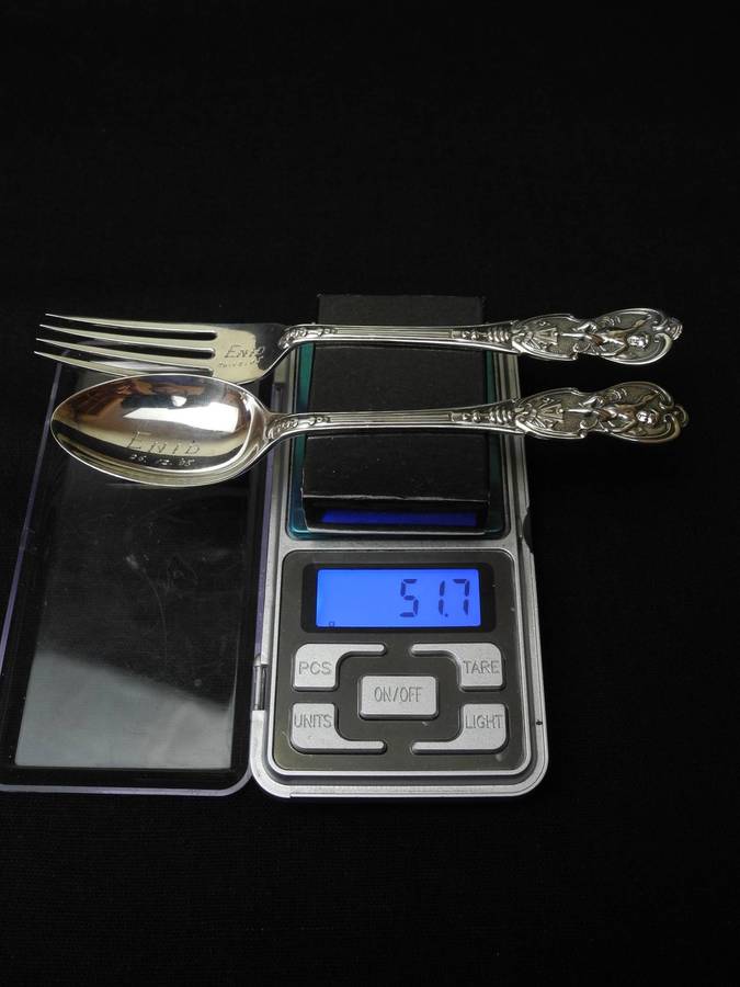 Antique Hallmarked Sterling Silver Christening Set by Walker and Hall, Sheffield 1911/12 (51.7g)