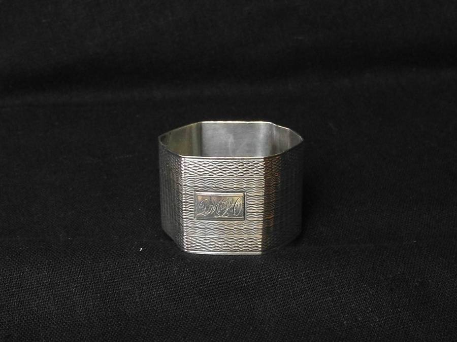.925 Sterling Silver Patterned Napkin Ring, Birmingham 1944 (22.9g)