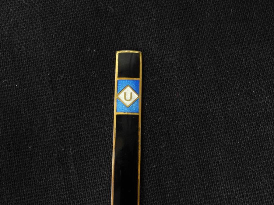 .925 Norwegian Gilded Sterling Silver and Enamel Demitasse Spoon (9.3g)