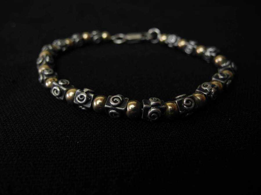 .925 Sterling Silver Beaded Bracelet (14.5g)