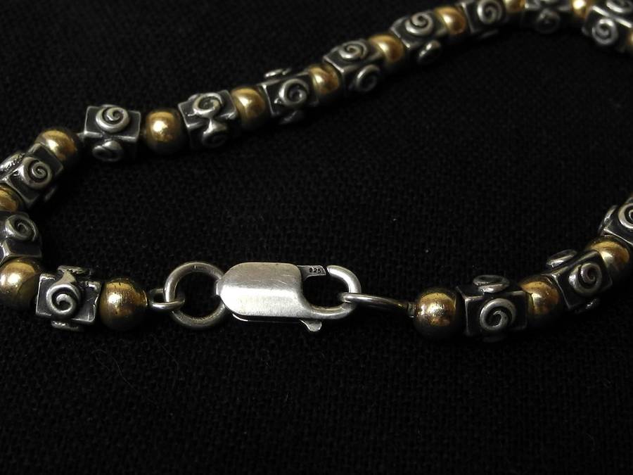 .925 Sterling Silver Beaded Bracelet (14.5g)