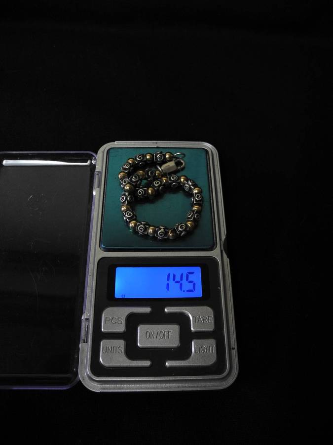 .925 Sterling Silver Beaded Bracelet (14.5g)