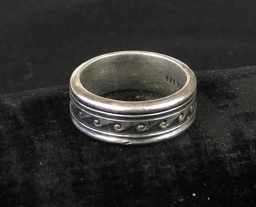 Vintage Mexico Sterling Silver Spinner Ring