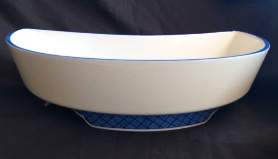 Vintage Japanese Porcelain Crescent-shaped Vase