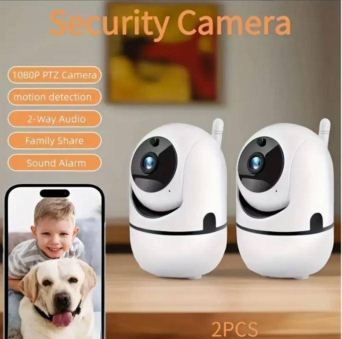 2-Pack WJG 1080P HD Smart Security Cameras with Pan/Tilt/Zoom Security Cameras for Home