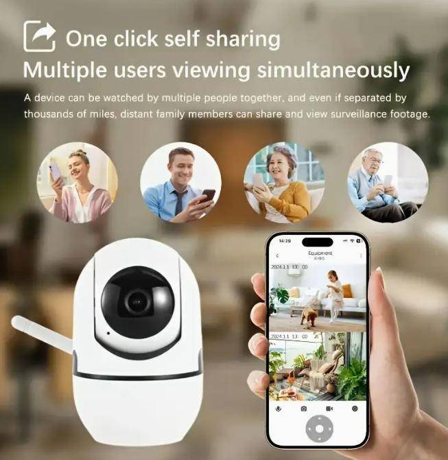2-Pack WJG 1080P HD Smart Security Cameras with Pan/Tilt/Zoom Security Cameras for Home