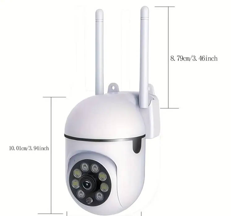 WiFi Security Camera - 1080p, 2.4GHz WiFi, IR/Night Vision All-Round Protection Camera- Battery/USB
