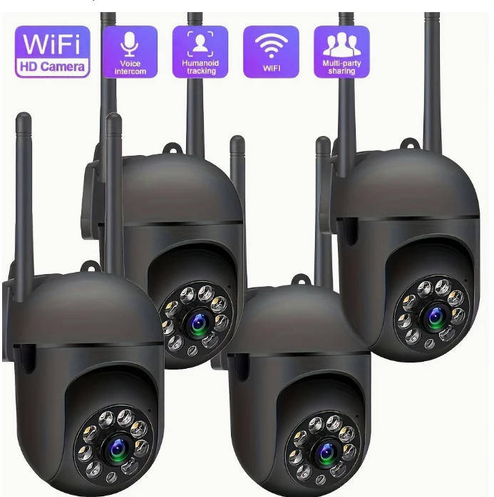 4-Pack 360° Panoramic Wireless Camera with 1080P Full HD Image | USB Powered