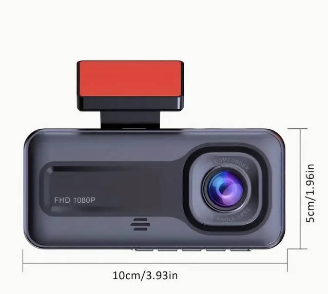 3-Lens Car DVR, HD 1080P Dash Cam, Video Recorder for Parking Surveillance  Infrared Night Vision