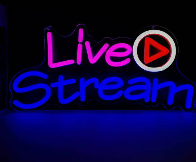 Live Stream Neon Sign LED Live Stream Neon Lights