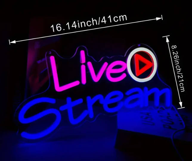 Live Stream Neon Sign LED Live Stream Neon Lights