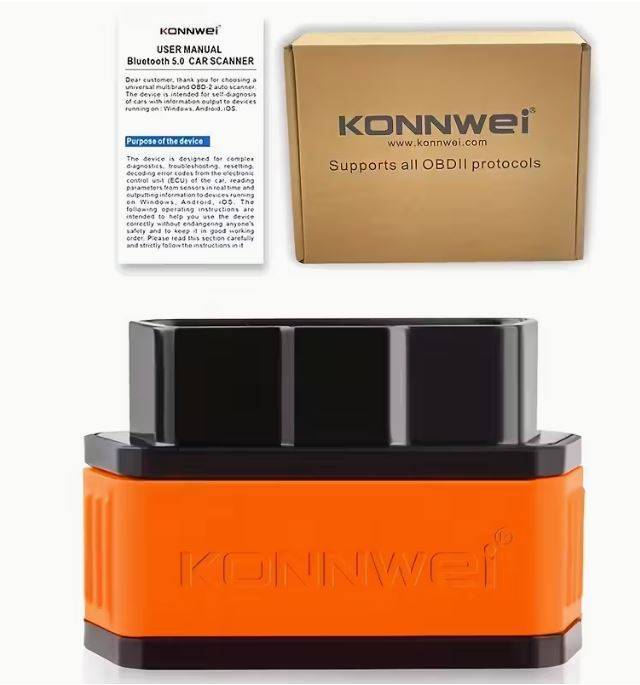 KW903 OBD2 Scanner for Android & iOS - ELM327 V1.5 Wireless Car Diagnostic Tool with Real-Time Data