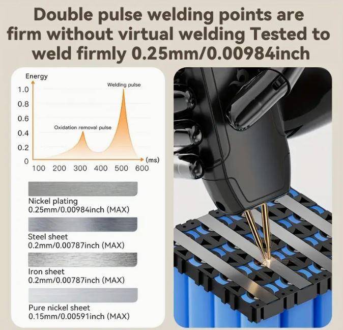 Mini handheld spot welding machine, household portable welding equipment, 11 adjustable levels