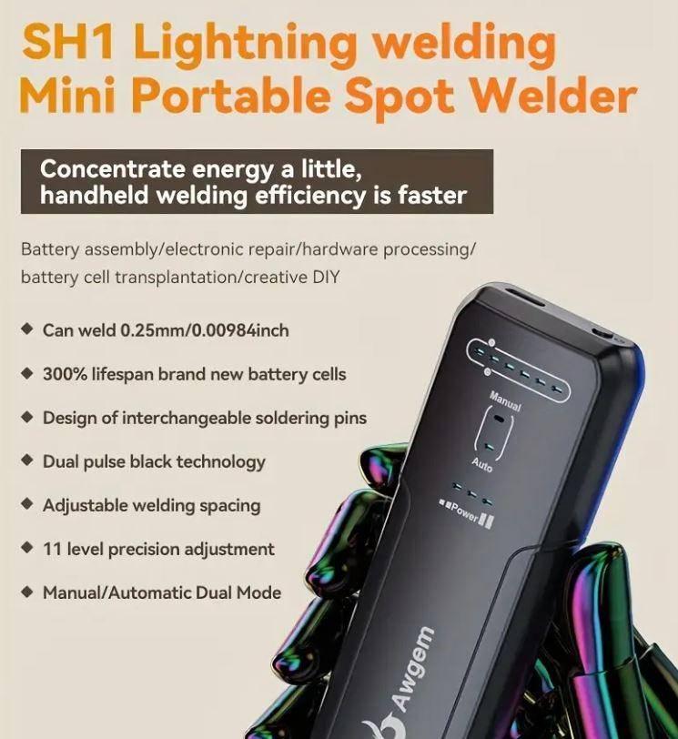 Mini handheld spot welding machine, household portable welding equipment, 11 adjustable levels