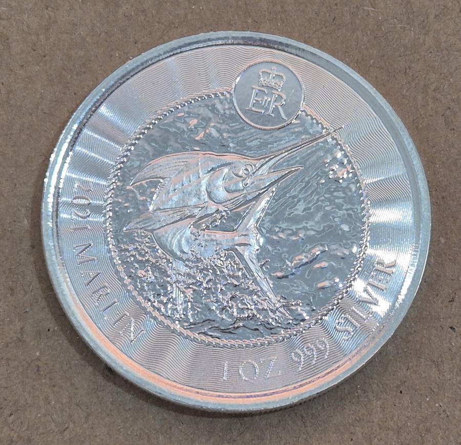 2021 Cayman Islands Marlin 1 oz Silver Coin
