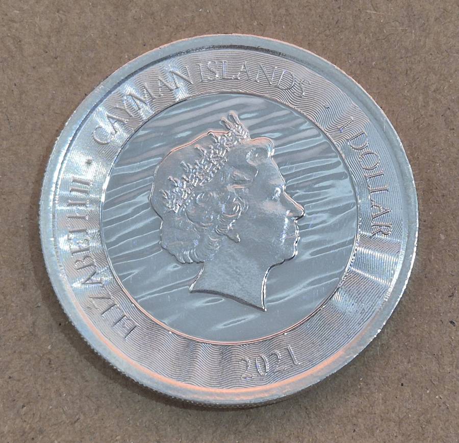 2021 Cayman Islands Marlin 1 oz Silver Coin