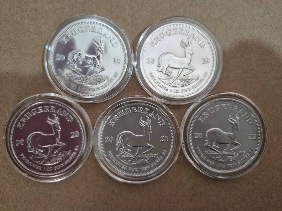 1 oz Silver Krugerrand Set (2018, 2019, 2020, 2021, 2022)
