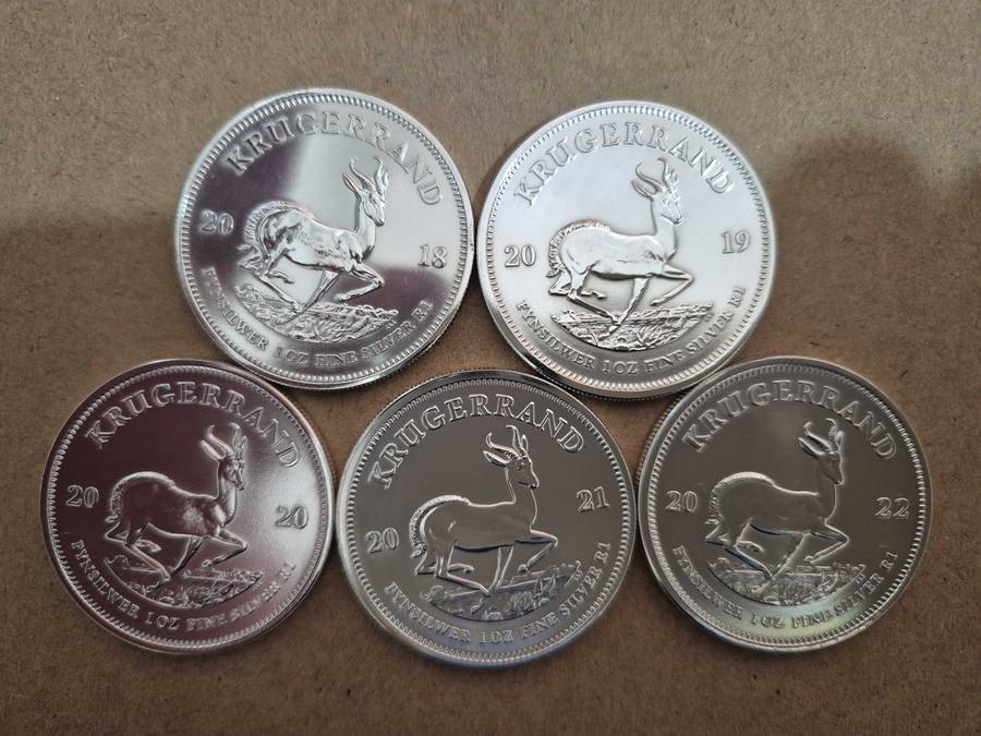 1 oz Silver Krugerrand Set (2018, 2019, 2020, 2021, 2022)