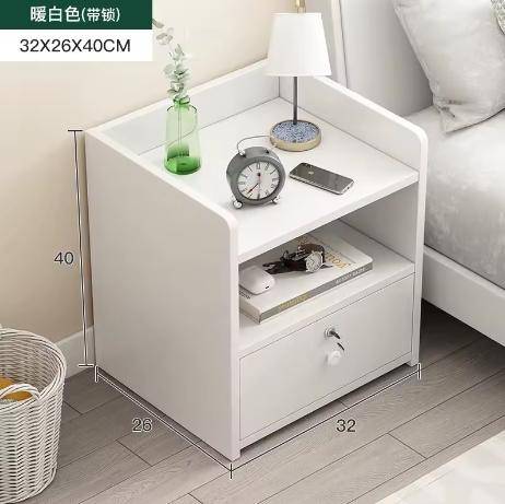 Simple bedside table with lock mini cabinet home bedroom bedside wardrobe