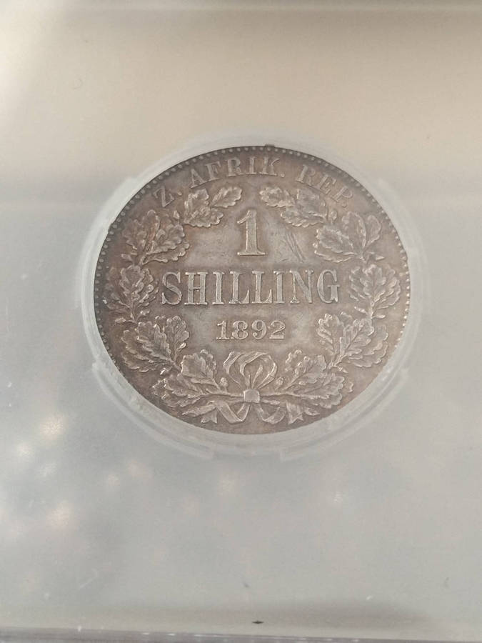 **ZAR** 1892**SILVER SHILLING**SOUTH AFRICA