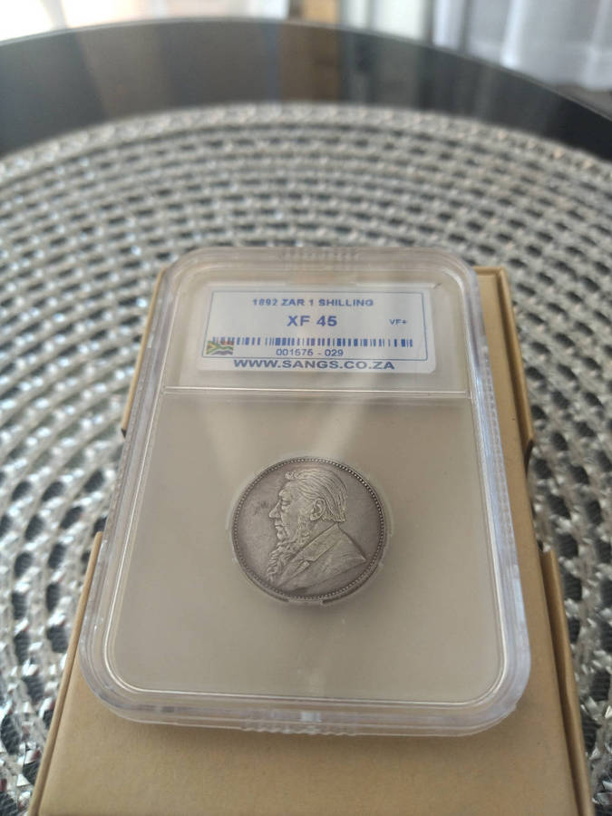 **ZAR** 1892**SILVER SHILLING**SOUTH AFRICA