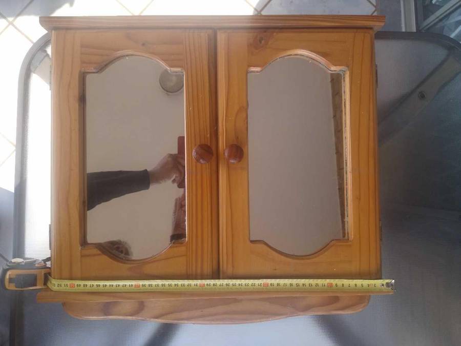 Wooden Bathroom Double Medicine Cabinet