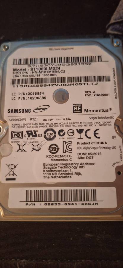 2.5"Hard drives