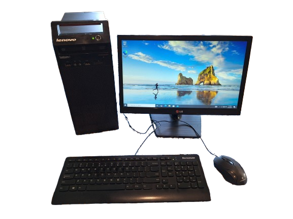 Lenovo Thinkcentre Edge72 with LG Monitor, Keyboard and Mouse Combo