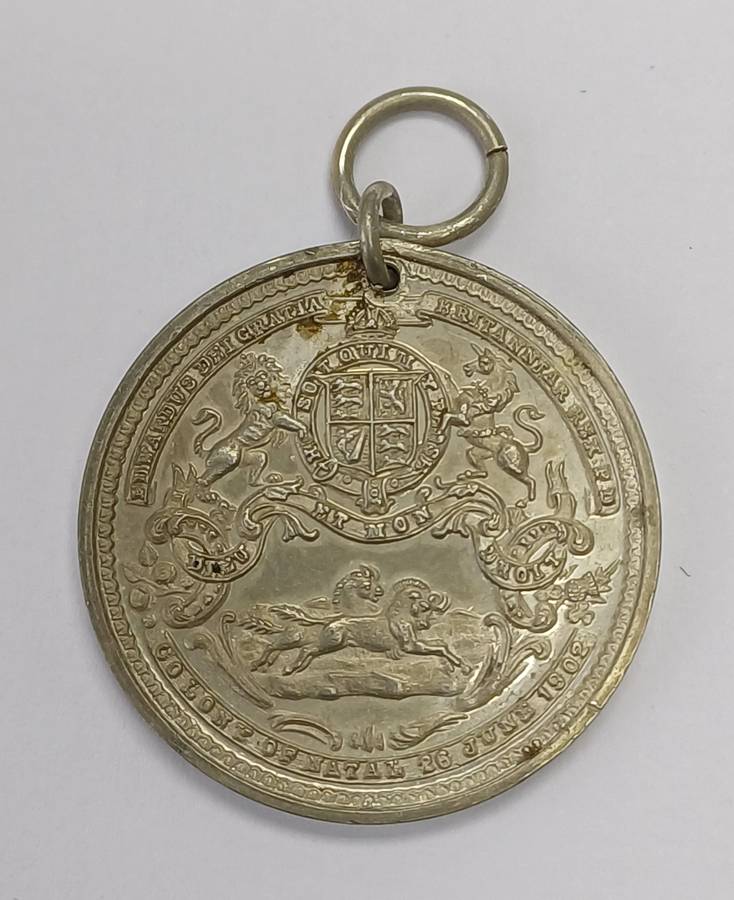 Natal 1902 Silver Coronation Medal King Edward VII