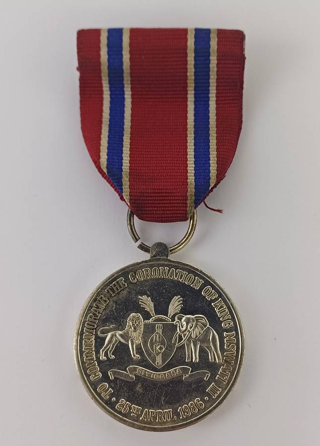 Swaziland King Mswati III Coronation Medal 1986
