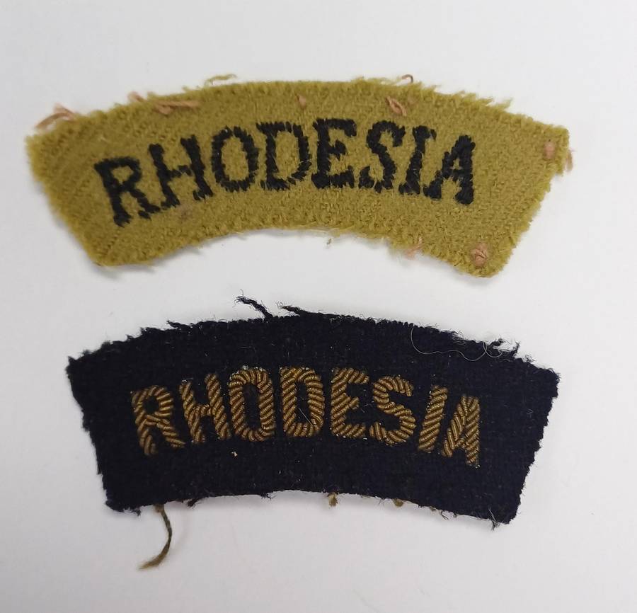 Rhodesia Army Cloth Shoulder Titles X 2