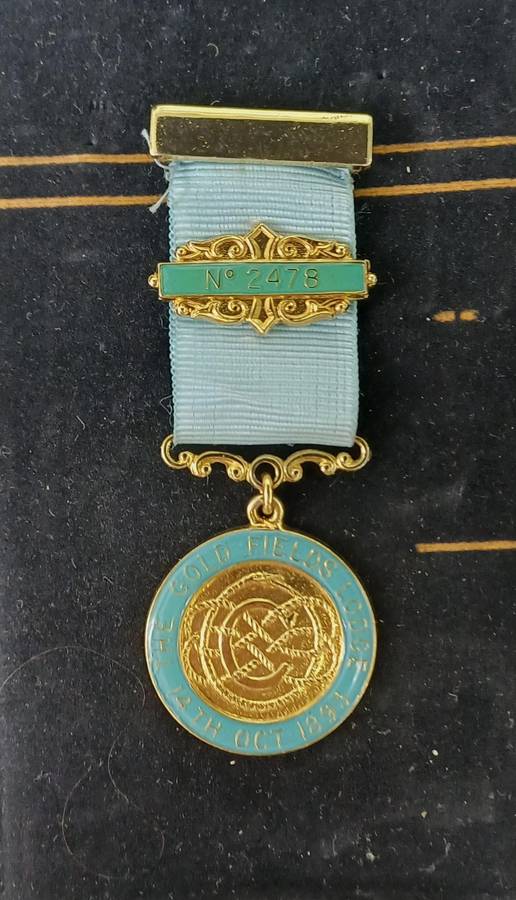 The Gold Field Lodge Masonic Jewel
