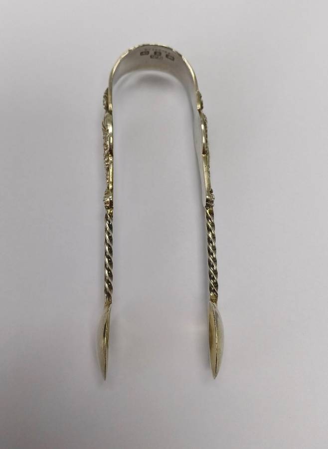 Boer War Period Silver Sugar Tongs with British Soldiers