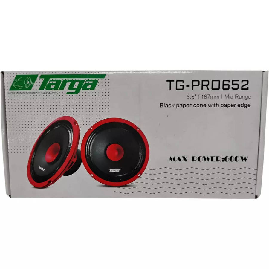 Targa TG-PRO652 Pro Series 6" 600w Midrange Speakers
