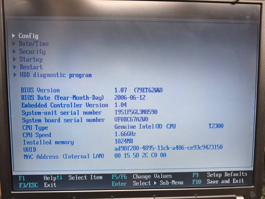 Lenovo ThinkPad T60 Laptop