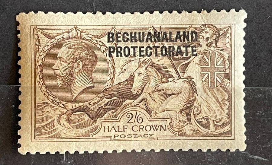 BECHUANALAND PROTECTORATE - KGV 2/6 - 1914-23 "SEA HORSES" - CREASE