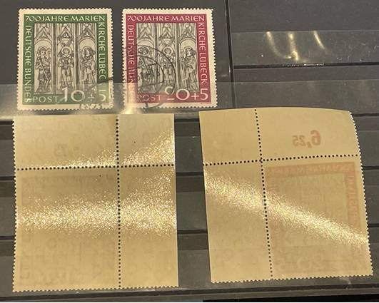 GERMANY 1951 700 YEAR MARIENKIRCHE - 2 SETS MNH + USED CV 365 EURO+ / R7500
