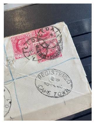 1905 - CAPE COVER - MIDLAND T.P.O. REGISTERED COVER - ALICEDALE CGH TO HOBART TASMANIA