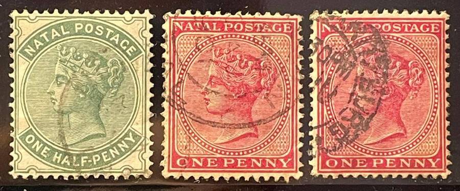 NATAL - QV SELECTION 1880'S - 1890'S - VFU - 15 STAMPS