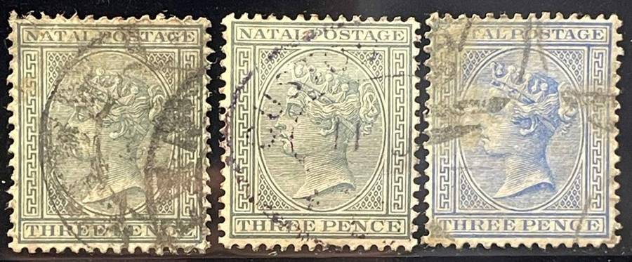 NATAL - QV SELECTION 1880'S - 1890'S - VFU - 15 STAMPS