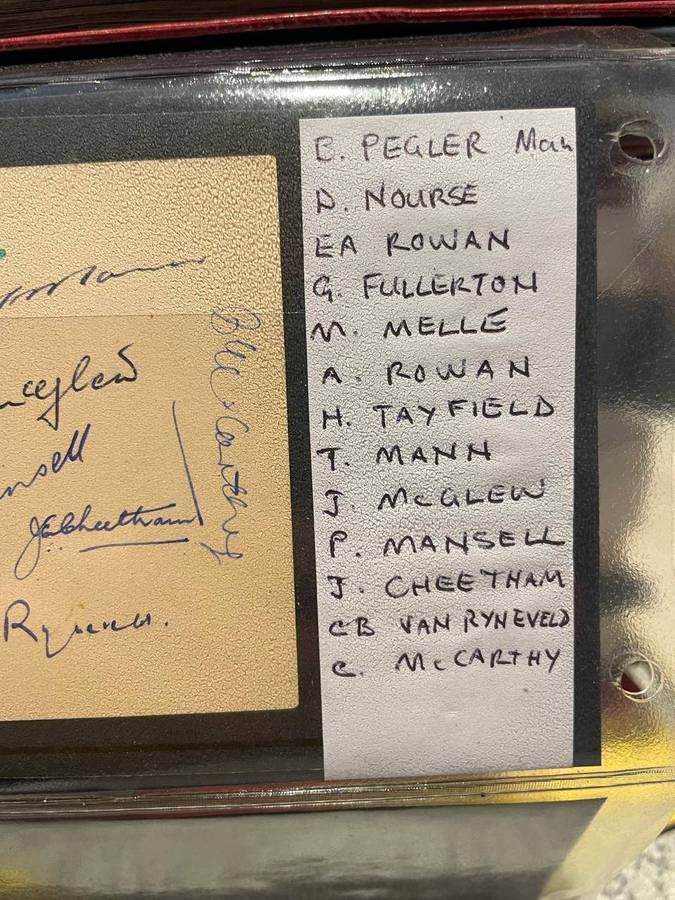 SA CRICKET - 1951 SPRINGBOK CRICKET TEAM AUTOGRAPHS - ORIGINAL HAND SIGNED